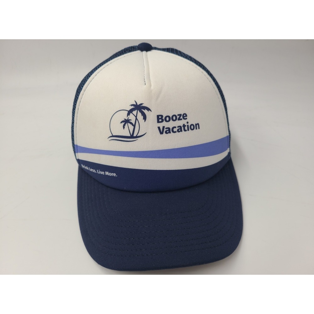 Booze Vacation Drink Less Live More Pukka Mesh Trucker Snapback Hat Cap Travel